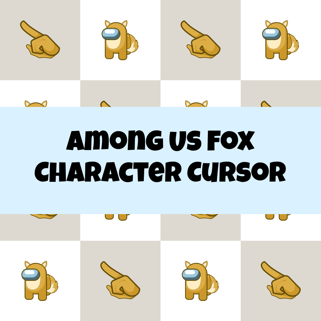 Among Us Fox Character Cursor